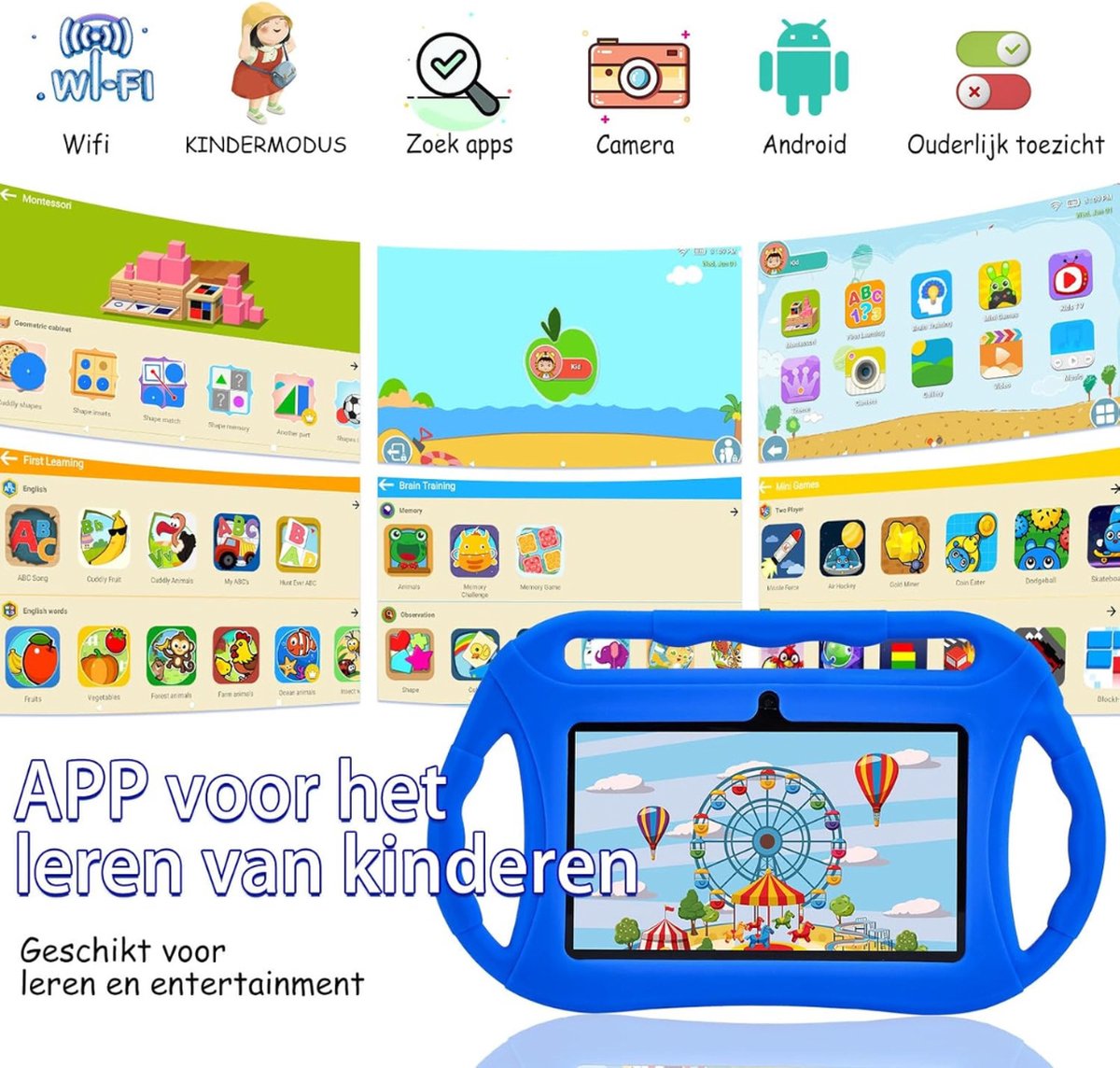 MKSS® Kindertablet Blauw Vanaf 3 Jaar