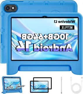 Mrs. Jones 10-inch Android kindertablet Blauw