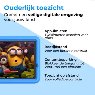 Naevy Kindertablet 8 inch 64GB inclusief beschermhoes