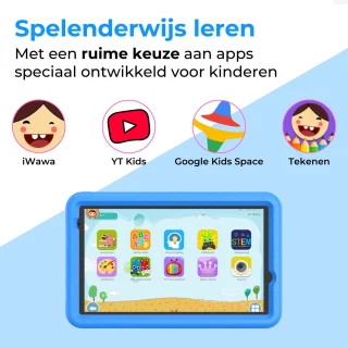 Naevy Kindertablet 8 inch 64GB inclusief beschermhoes