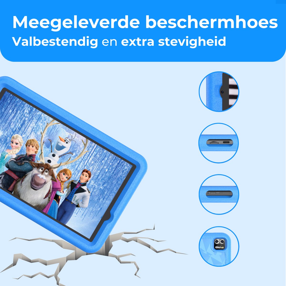Naevy Kindertablet 8 inch 64GB inclusief beschermhoes