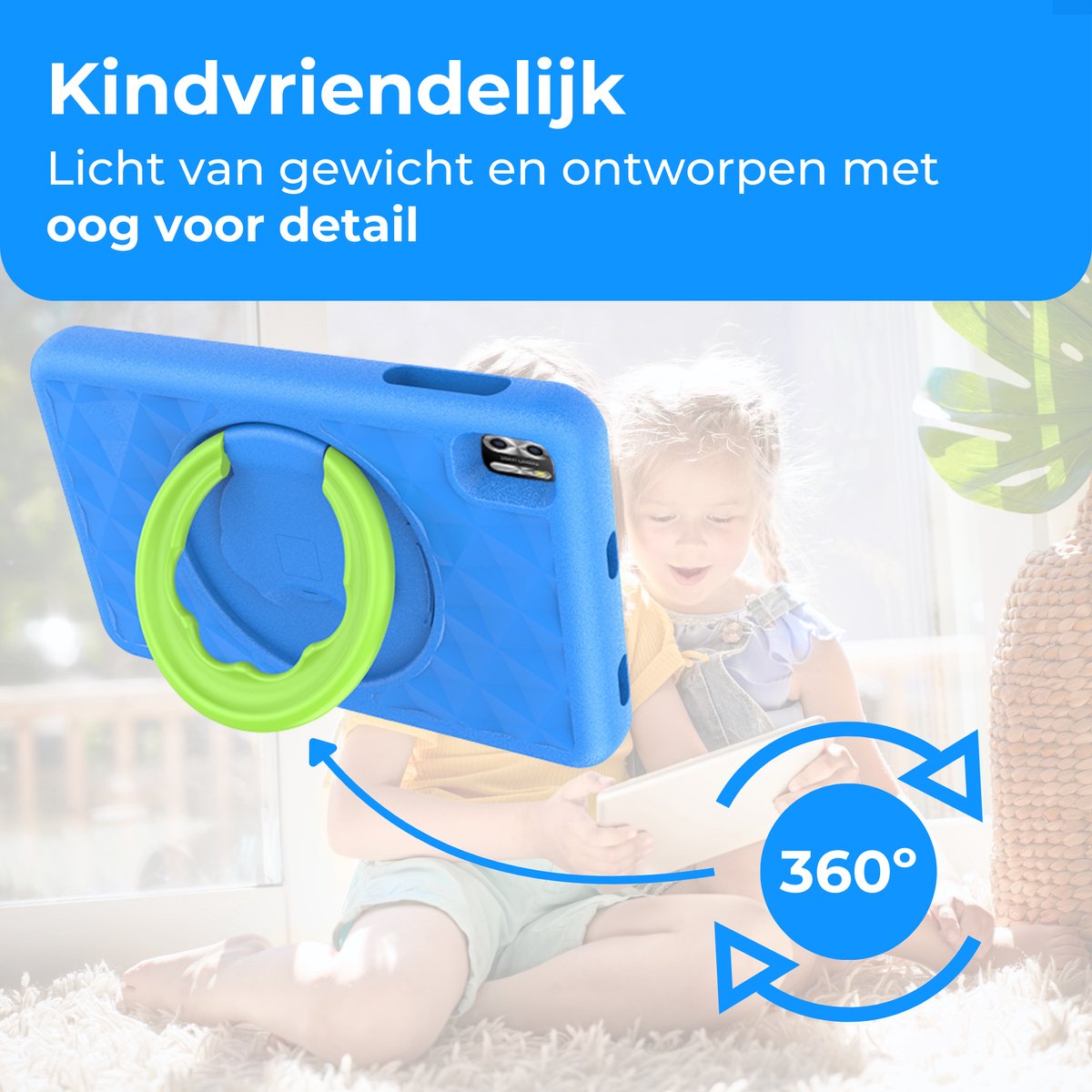 Naevy Kindertablet 8 inch 64GB inclusief beschermhoes