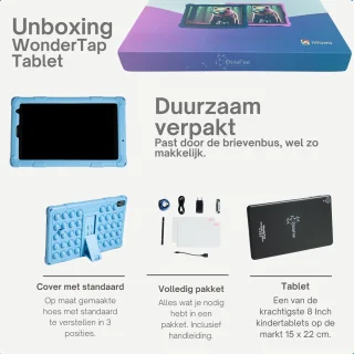 NilaFee iWawa Kindertablet 128GB Blauw