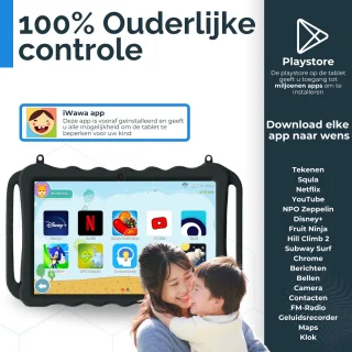 NilaFee WonderTap Pro Zwart 10.1 Inch Kindertablet 128GB