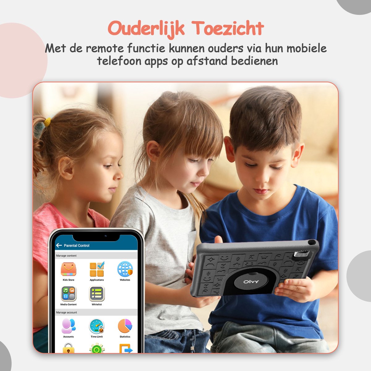 Olvy Kindertablet PRO 10 Inch 128GB 4GB RAM