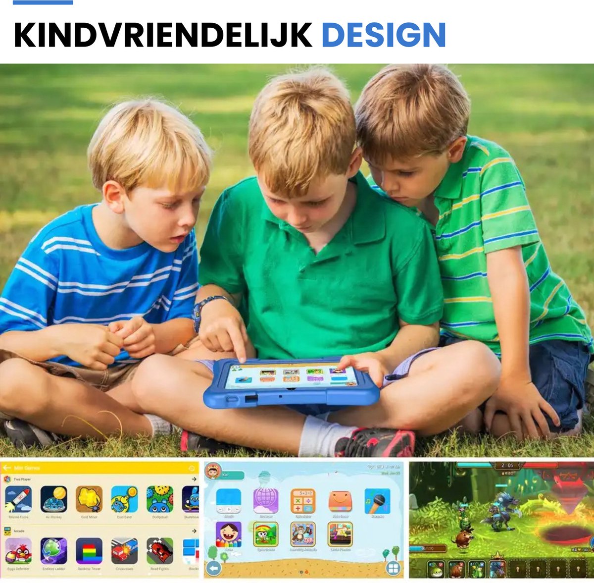 Oneiro KIDSPLAY 7 inch Kindertablet Blauw