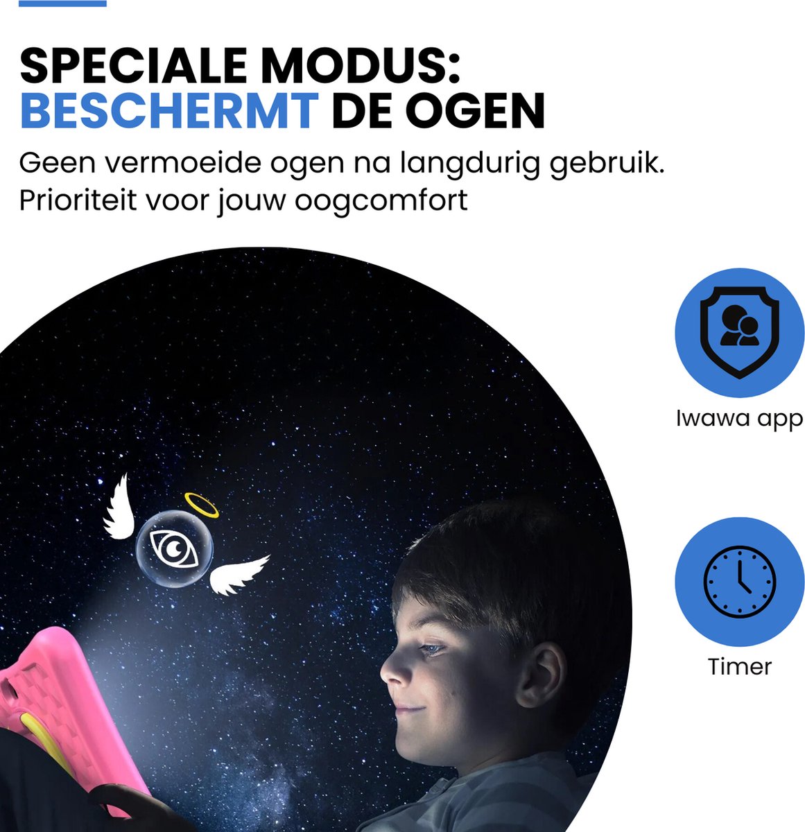 Oneiro KIDSPLAY 7 inch Kindertablet Blauw