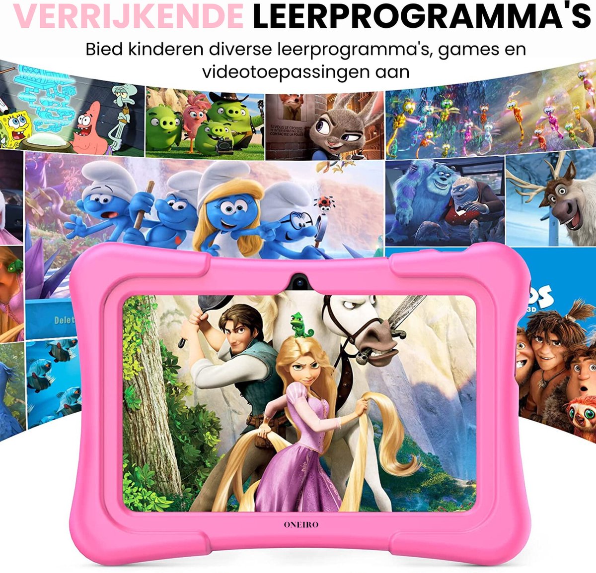 Oneiro KIDSPLAY 7 inch roze kindertablet