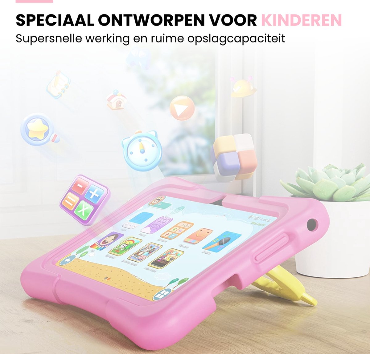 Oneiro KIDSPLAY 7 inch roze kindertablet