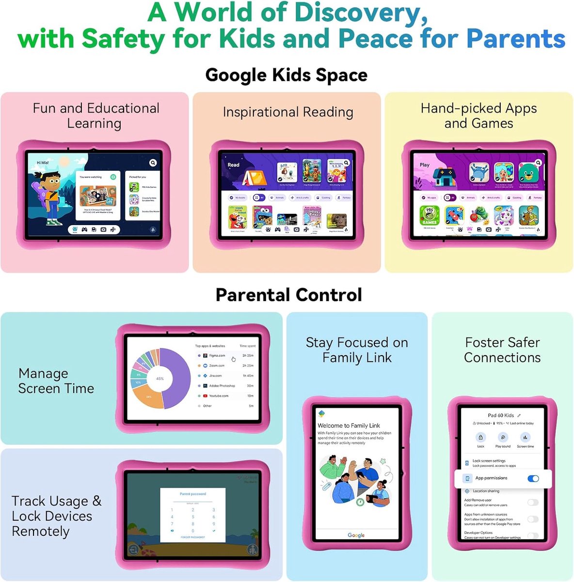 OSCAL Blackview Pad 60 Kids 10,1" Roze