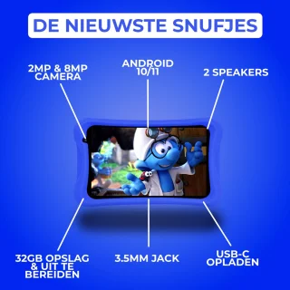 Relave Kindertablet 8 inch Blauw