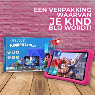 Relave Kindertablet 8 Inch Roze 32GB