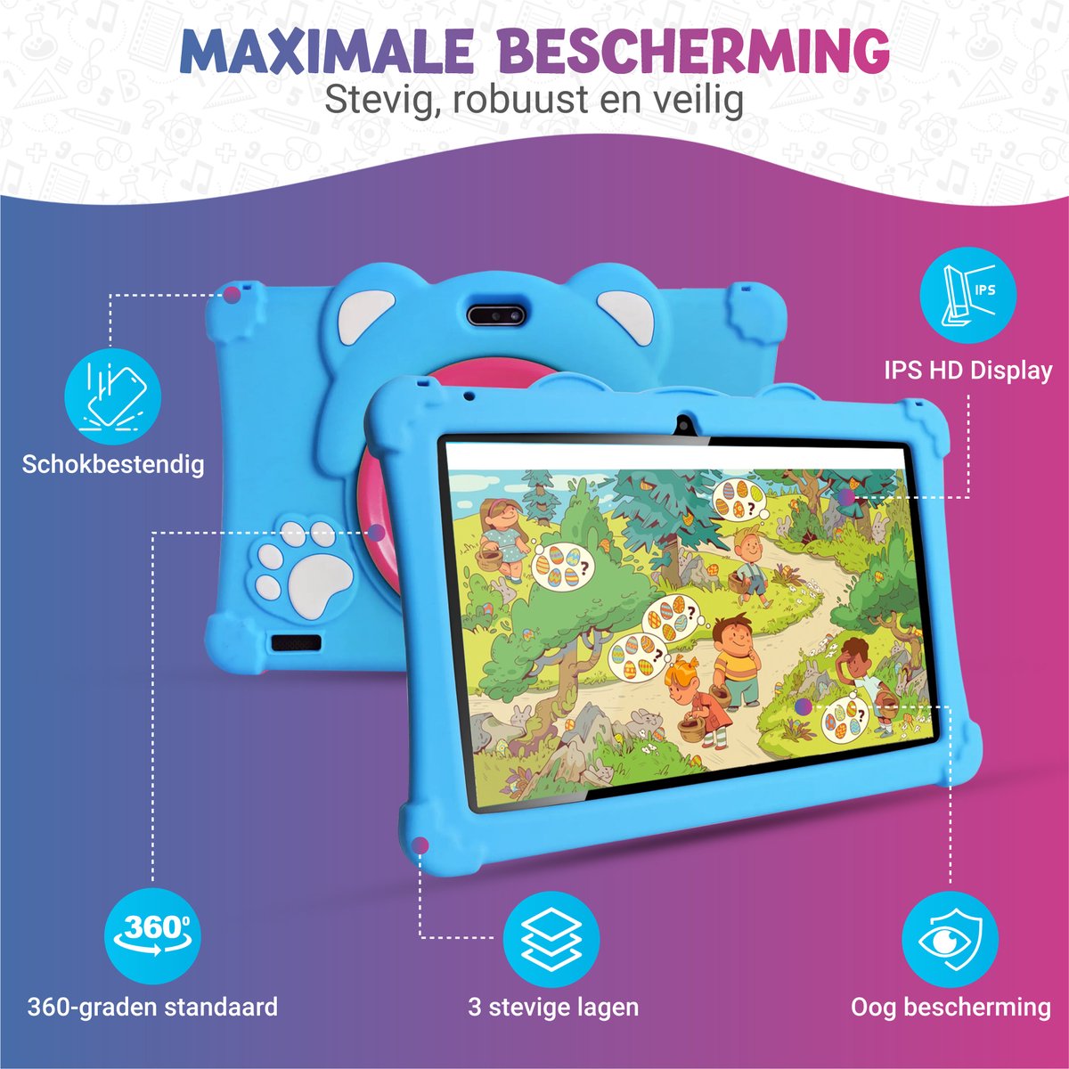 Rock&Rose Kindertablet 10.1" Blauw 32GB
