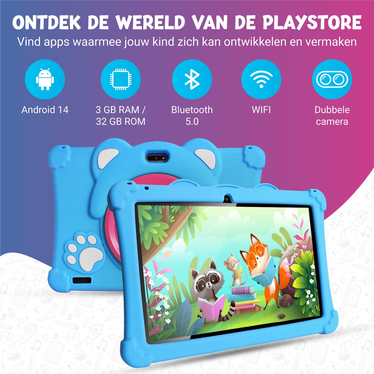 Rock&Rose Kindertablet 10.1" Blauw 32GB
