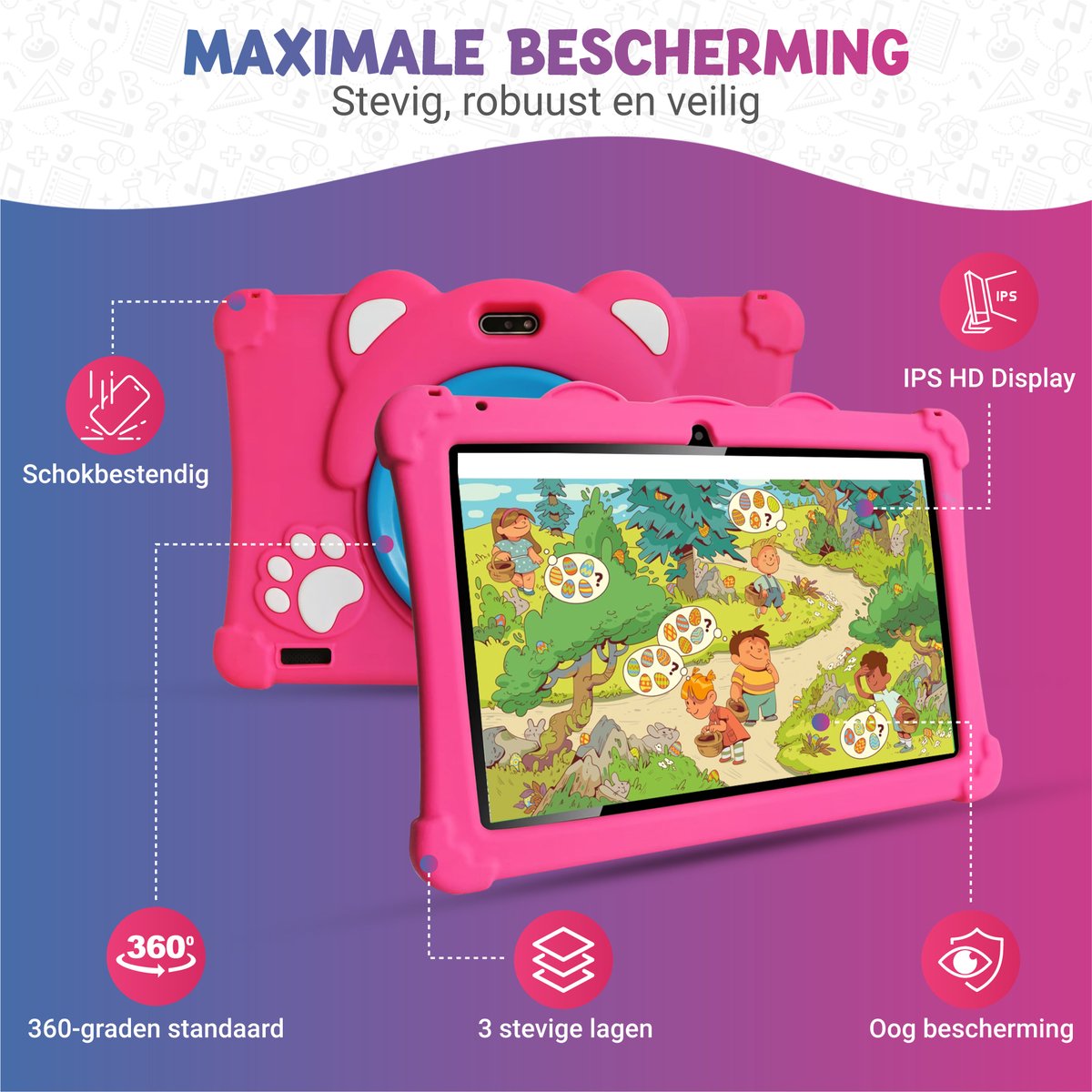 Rock&Rose Kindertablet 10.1 Inch Roze 32GB