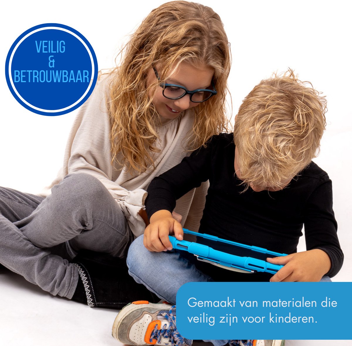 SeRox Technology Kindertablet FHD 10.1 inch Blauw Android 13 128GB 8GB RAM