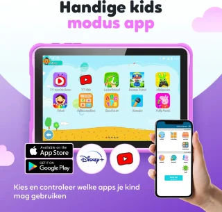 Spoused Kindertablet 10.1 inch Paars 64GB 4GB RAM