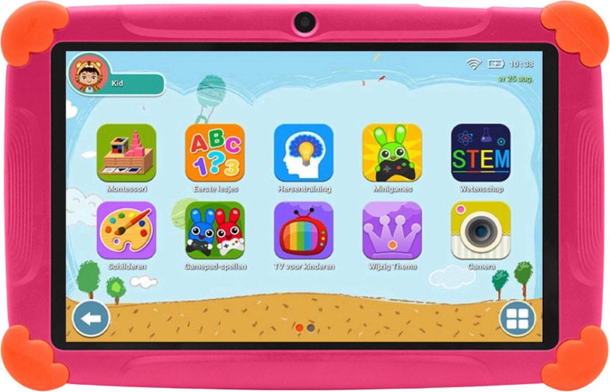 Tenify Kindertablet Roze met Hoesje
