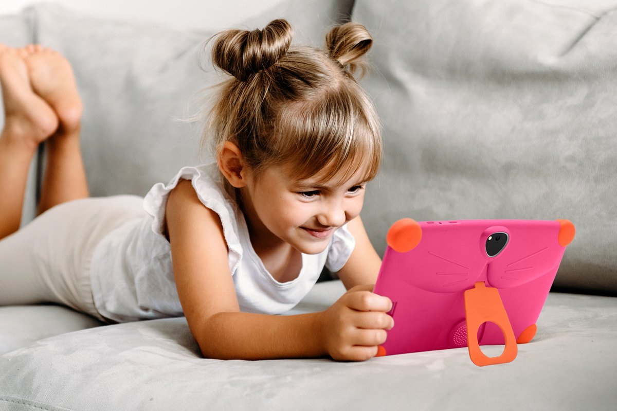 Tenify Kindertablet Roze met Hoesje