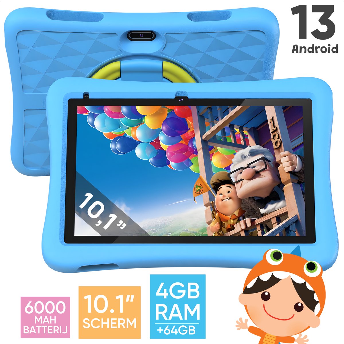 Tidogoods Kindertablet XL 10.1 inch 64GB Android 13.0