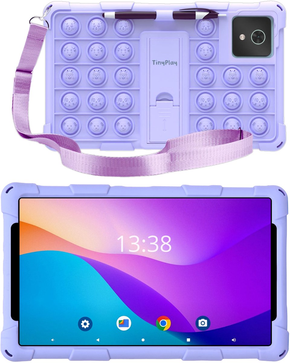 TinyPlay Giga kindertablet 8 inch paars 64GB