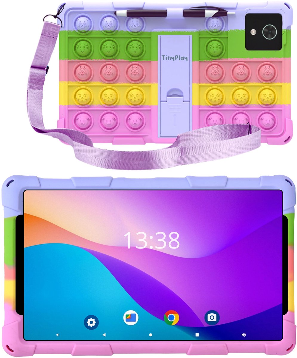 TinyPlay Giga Rainbow Edition 8 inch kindertablet 64GB Android 13