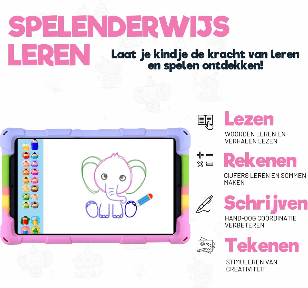 TinyPlay Giga Rainbow Edition 8 inch kindertablet 64GB Android 13