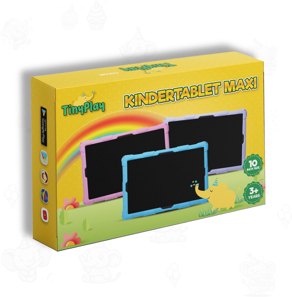 TinyPlay Maxi V2 kindertablet 10 inch 64GB Android 14 Rainbow