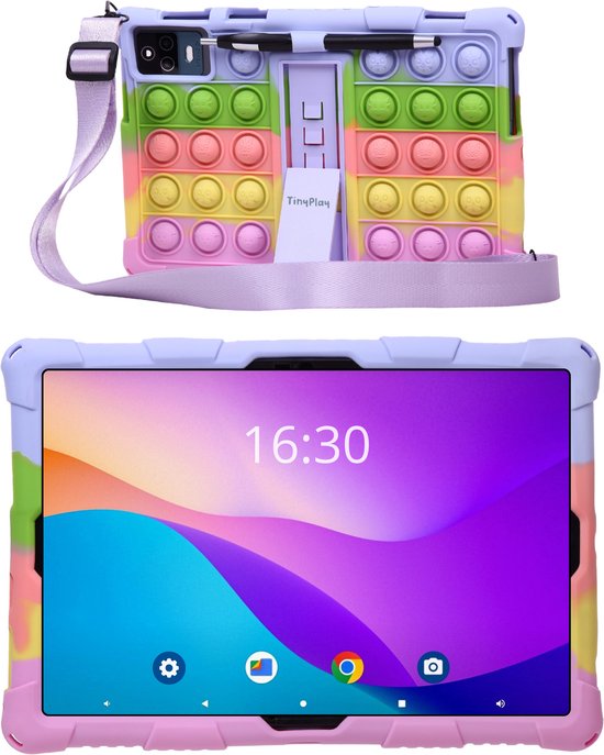 TinyPlay Maxi V2 kindertablet 10 inch 64GB Android 14 Rainbow