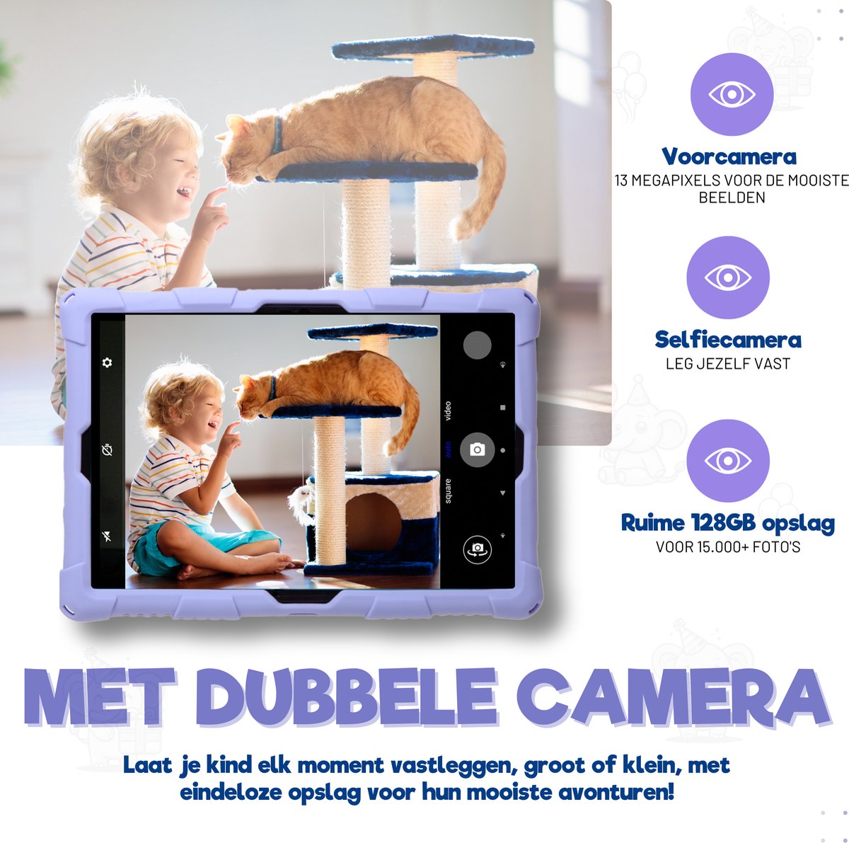 TinyPlay Maxi V2 kindertablet 10 inch paars