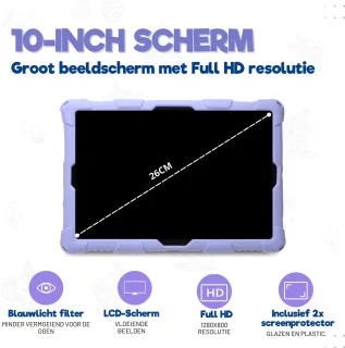 TinyPlay Maxi V2 kindertablet 10 inch paars
