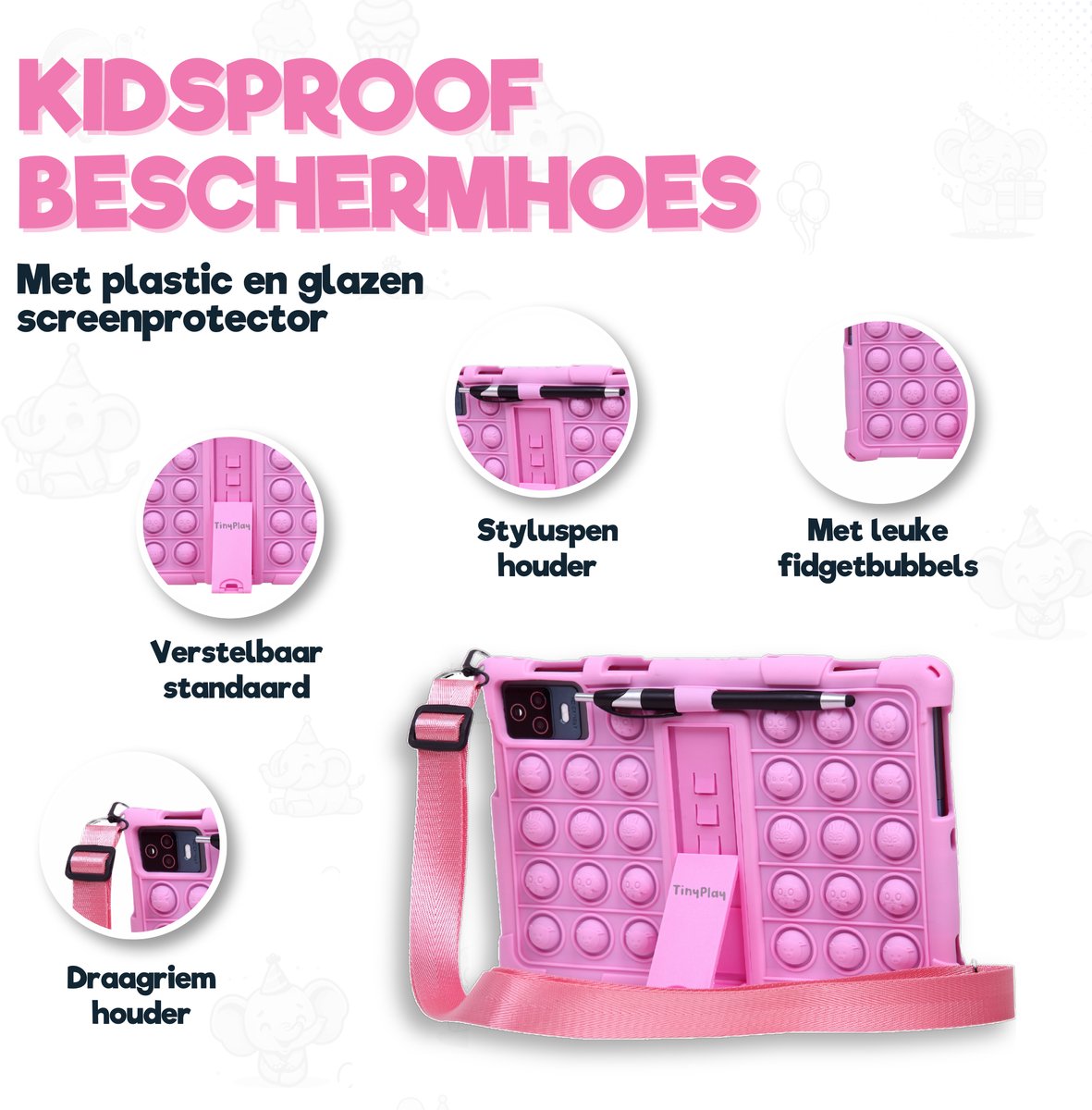 TinyPlay Maxi V2 Kindertablet 10 inch Roze