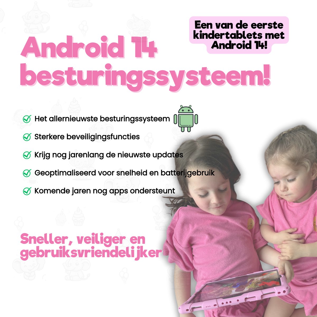 TinyPlay Maxi V2 Kindertablet 10 inch Roze