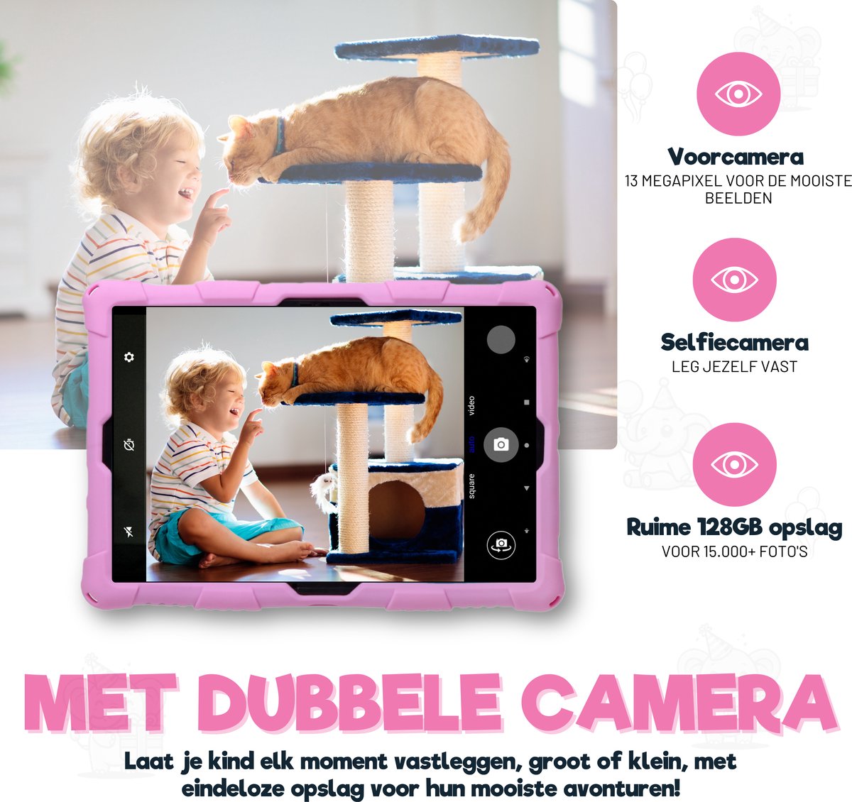 TinyPlay Maxi V2 Kindertablet 10 inch Roze