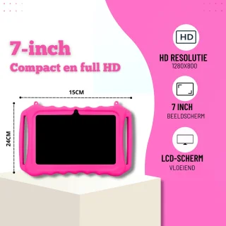 TinyPlay Mini 7 inch kinder tablet roze