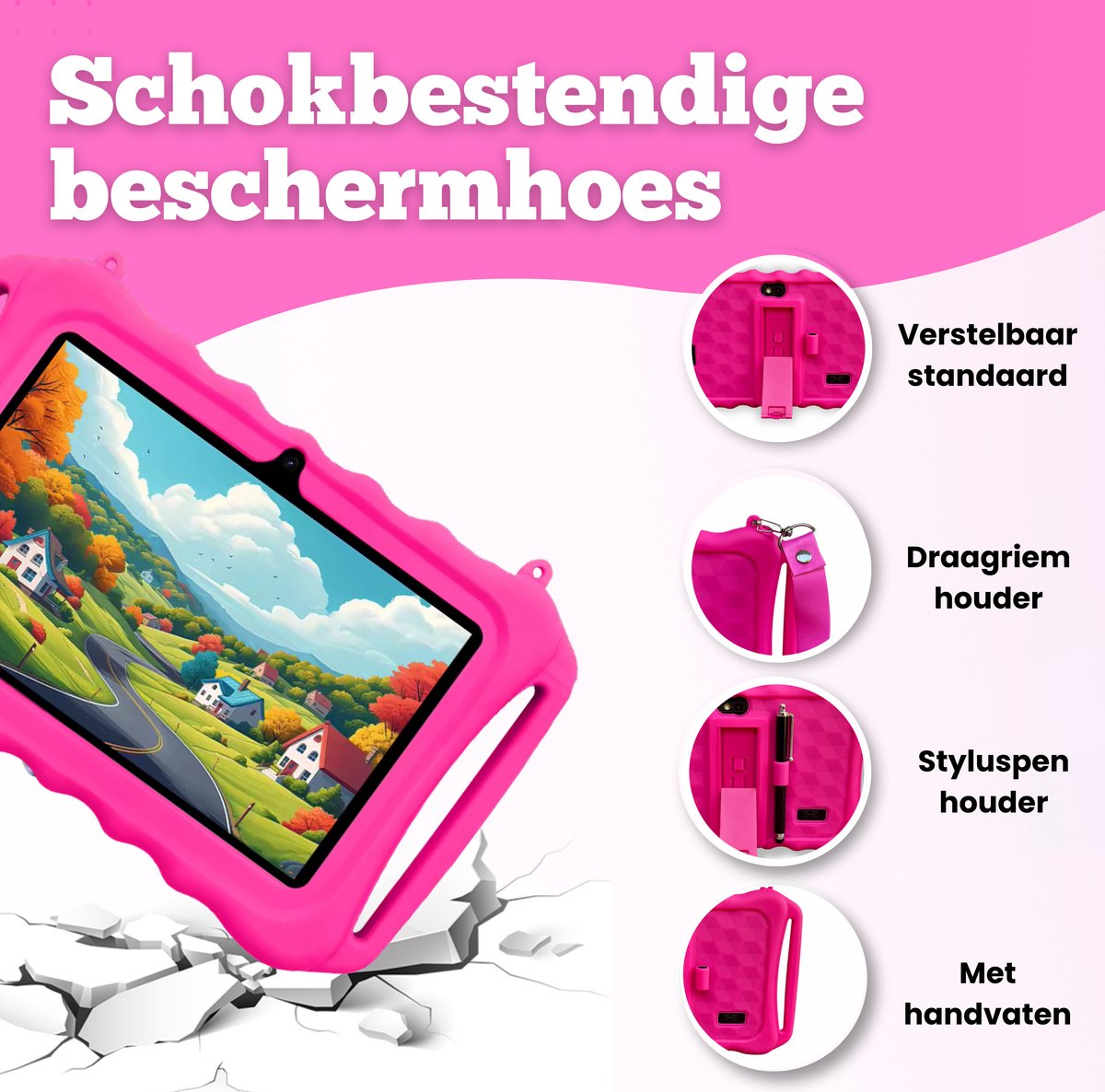 TinyPlay Mini 7 inch kinder tablet roze