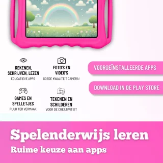TinyPlay Mini 7 inch kinder tablet roze