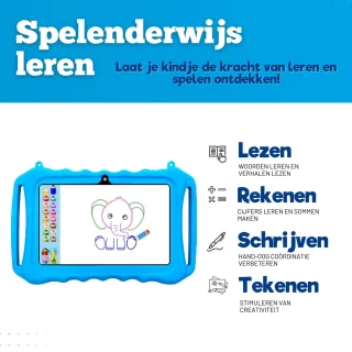 TinyPlay Mini 7 inch kindertablet blauw