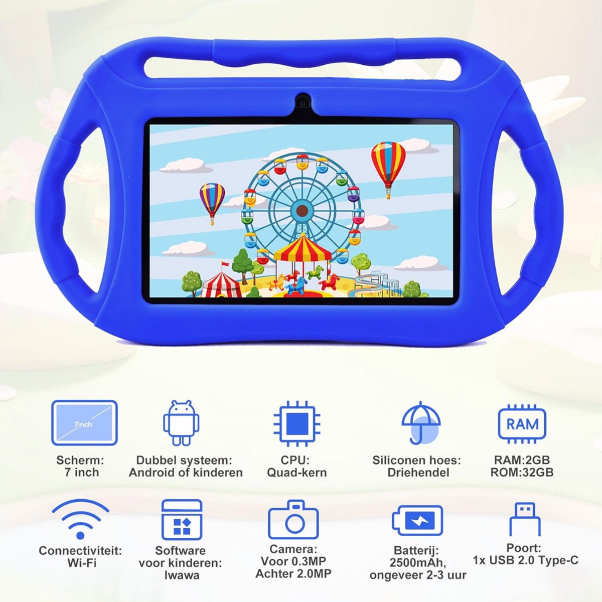 VELTRR® Kindertablet 3+ Blauw