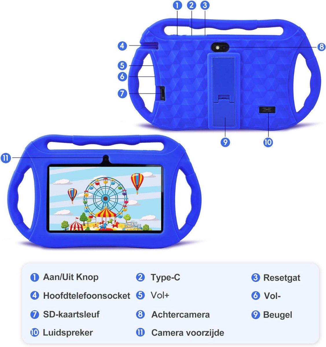 VELTRR® Kindertablet 3+ Blauw
