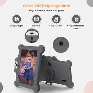 White-Label Kindertablet 3+ Grijs