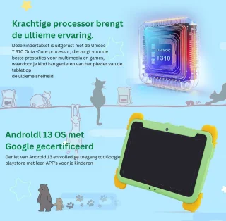 White-Label® Kindertablet 3+ Groen