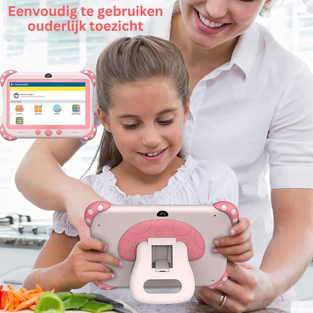 White-label Kindertablet 3+ Roze