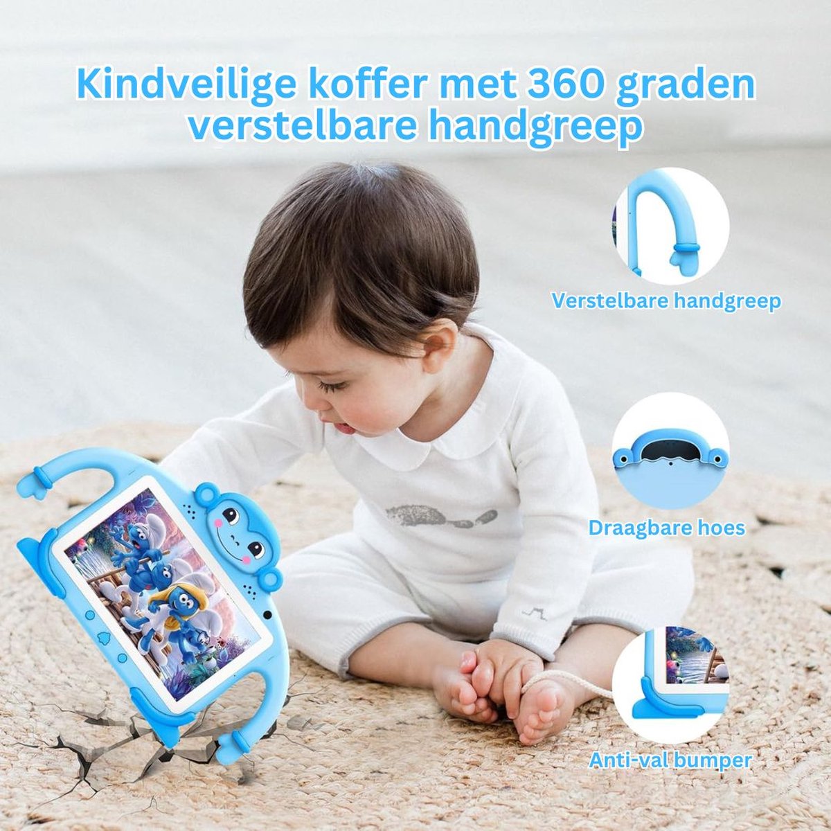 White-label Kindertablet Blauw 3+