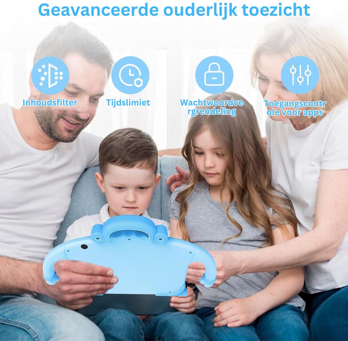 White-label Kindertablet Blauw 3+