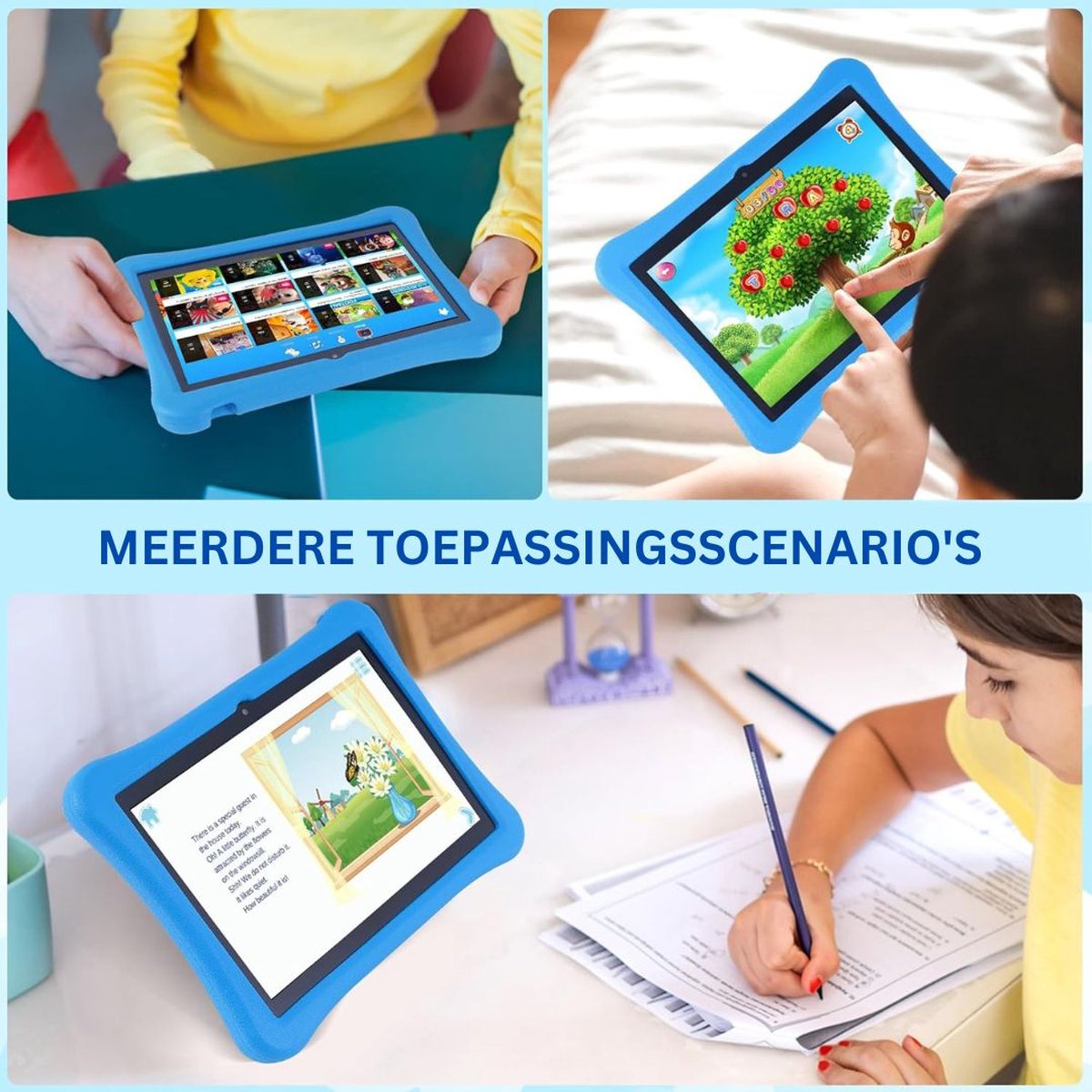 White-Label Kindertablet Blauw Vanaf 3 Jaar