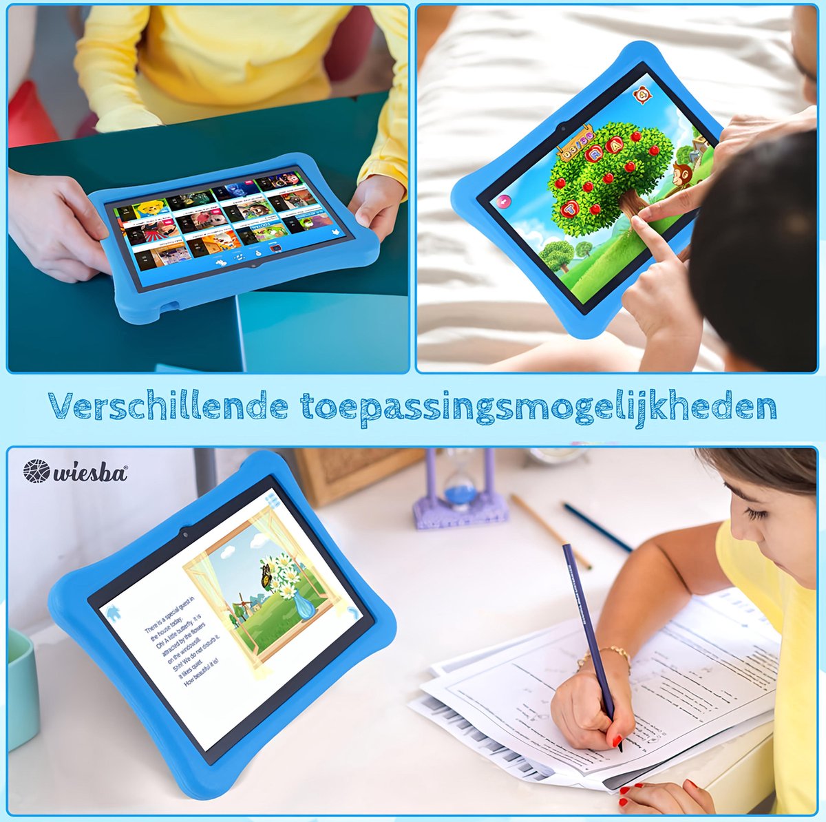 Wiesba Kindertablet 10 inch Blauw