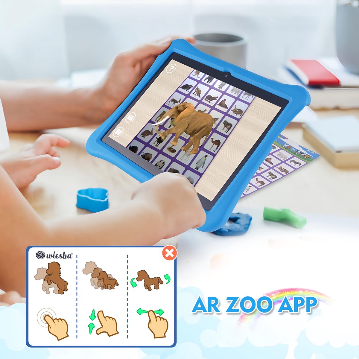 Wiesba Kindertablet 10 inch Blauw