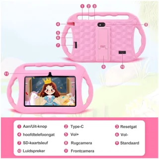 Zavira Kindertablet Roze 2GB RAM 32GB ROM
