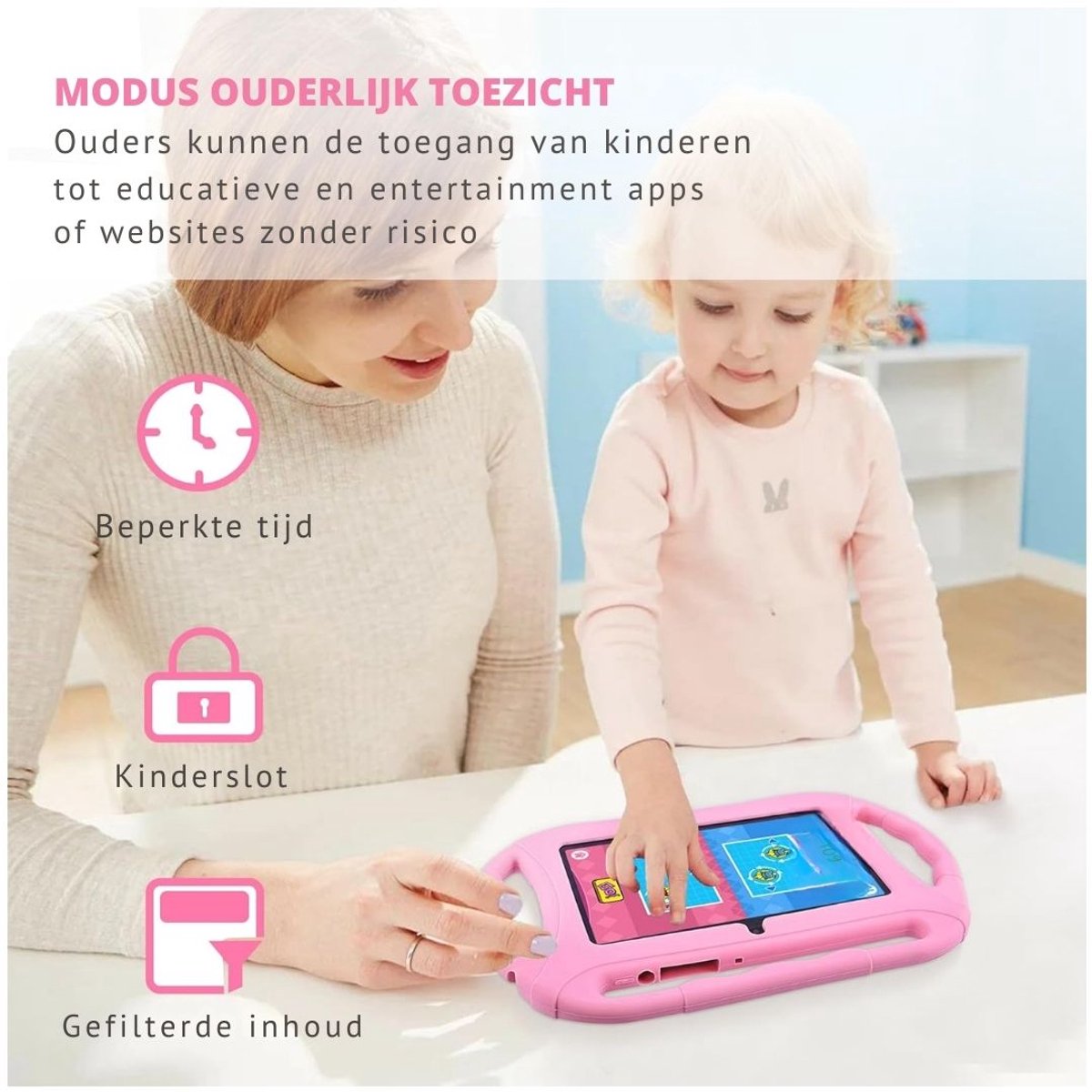 Zavira Kindertablet Roze 2GB RAM 32GB ROM
